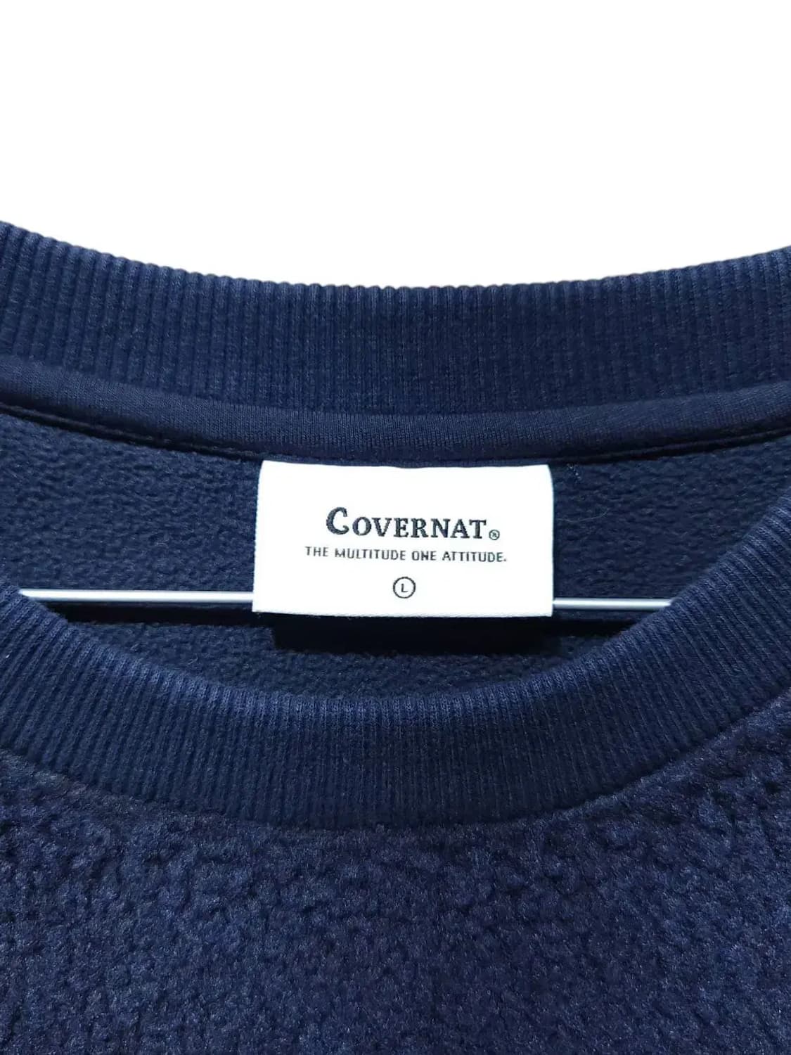 L/ 커버낫 뽀글이 맨투맨 네이비 /1022 상품이미지4