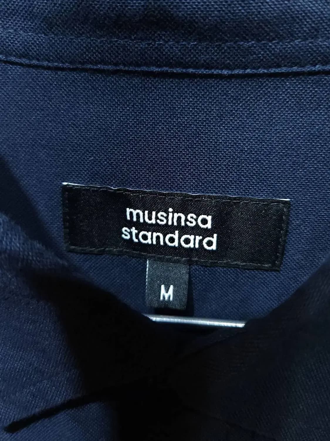 M/ 무신사스탠다드 오버사이즈 옥스포드 셔츠 네이비 /1022 상품이미지4