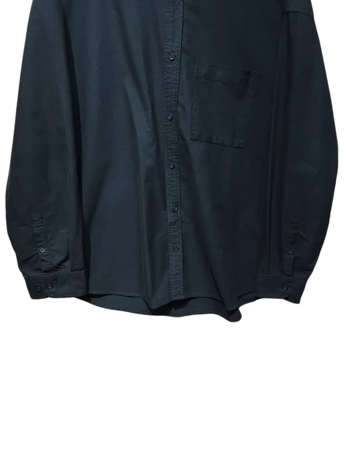 M/ 무신사스탠다드 오버사이즈 옥스포드 셔츠 블랙 /1022 상품이미지3