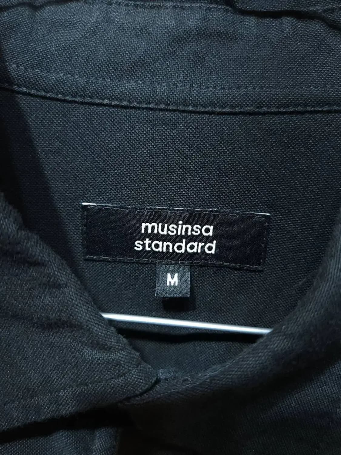 M/ 무신사스탠다드 오버사이즈 옥스포드 셔츠 블랙 /1022 상품이미지4