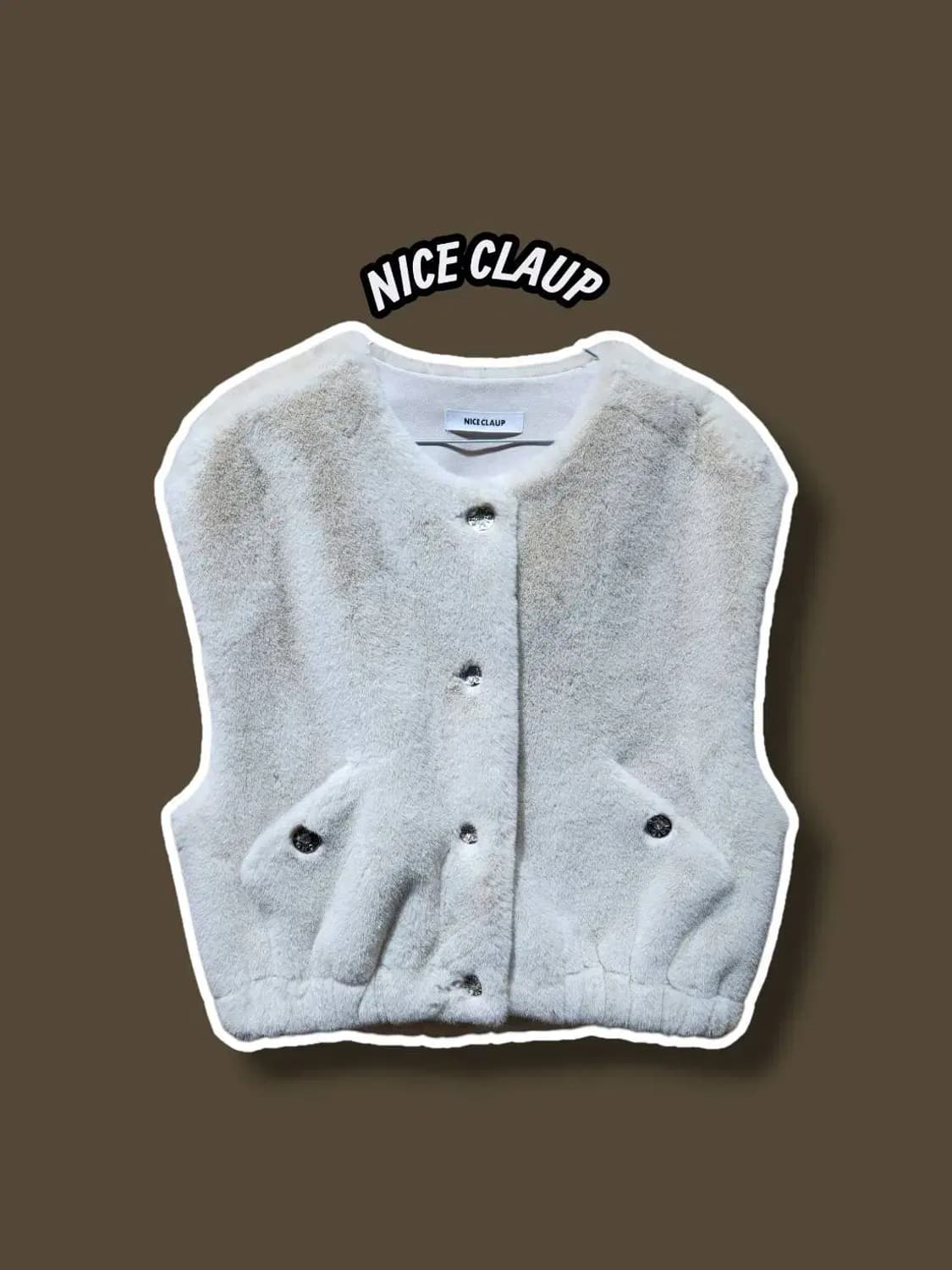 F/ NICE CLAUP 나이스클랍 인조퍼 베스트 조끼 /1022 상품이미지1