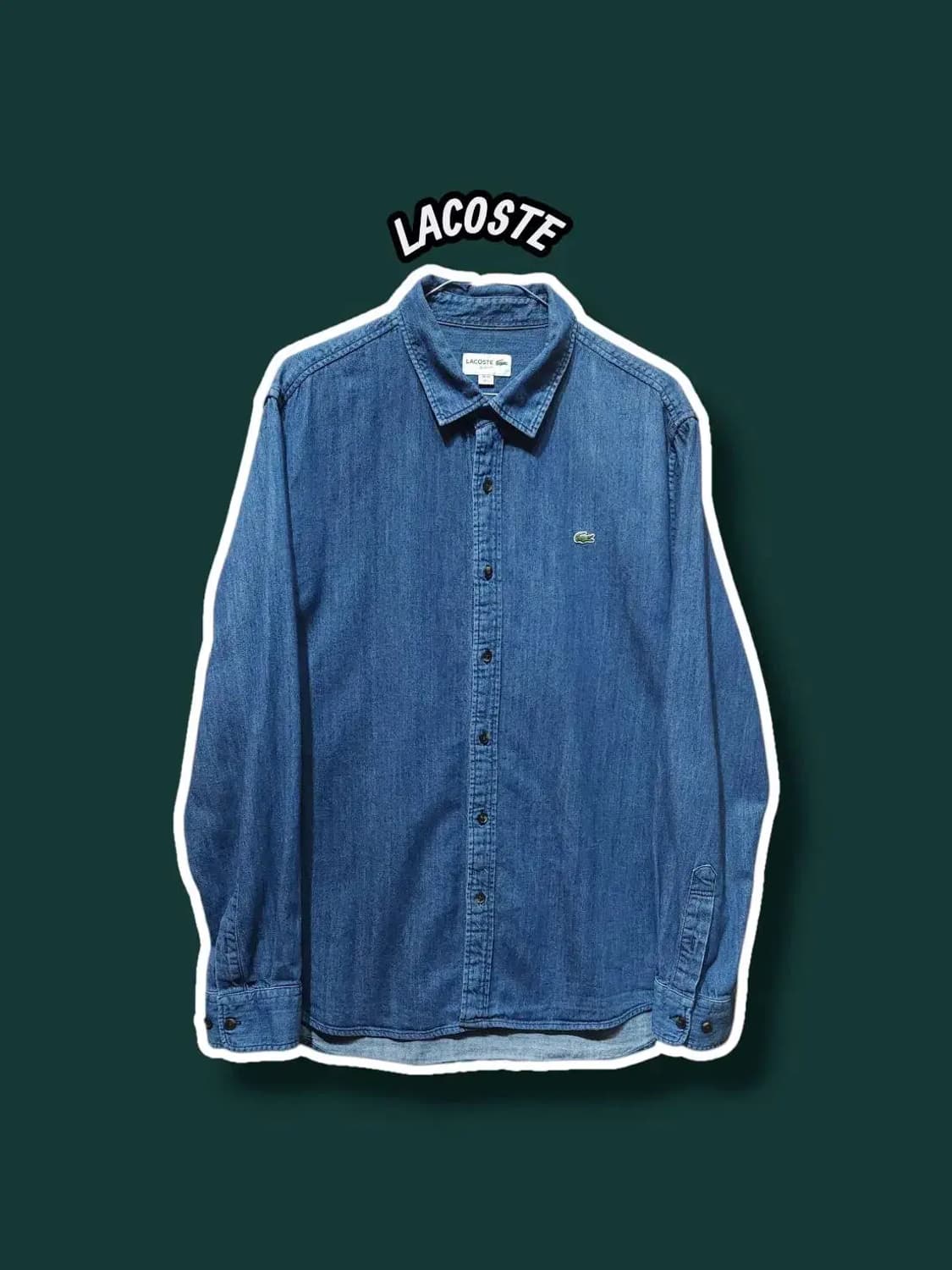L/ 라코스테 슬림핏 긴팔 데님 셔츠 /1022 상품이미지1