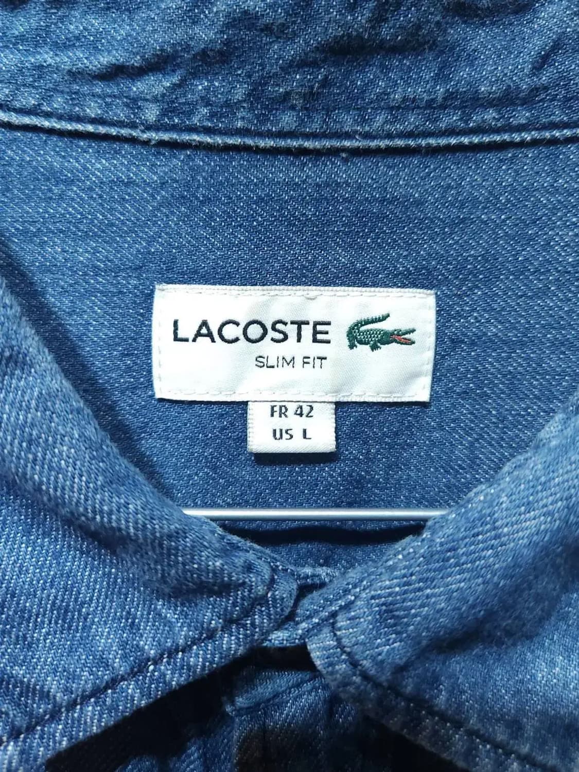 L/ 라코스테 슬림핏 긴팔 데님 셔츠 /1022 상품이미지4