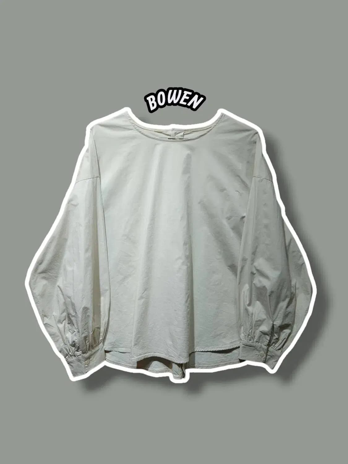 F/ BOWEN 보웬 뒷단추 벌룬 블라우스 /1023 상품이미지1