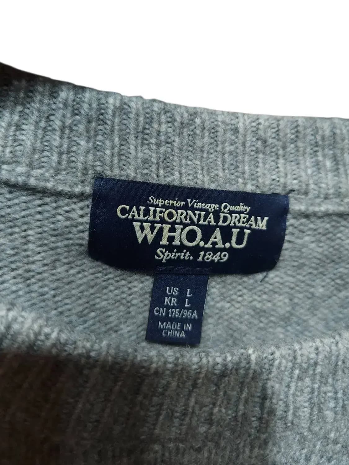 L/ 후아유 울혼방 니트 그레이 /1023 상품이미지4