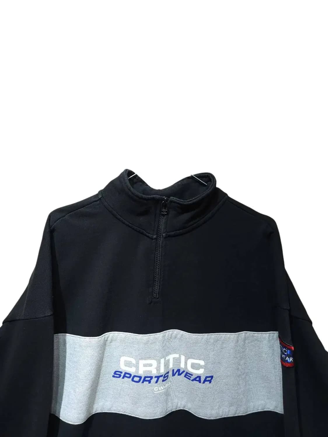 L/ CRITIC 크리틱 반집업 맨투맨  블랙 /1023 상품이미지2