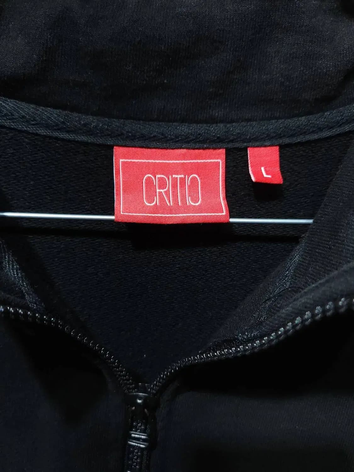 L/ CRITIC 크리틱 반집업 맨투맨  블랙 /1023 상품이미지4