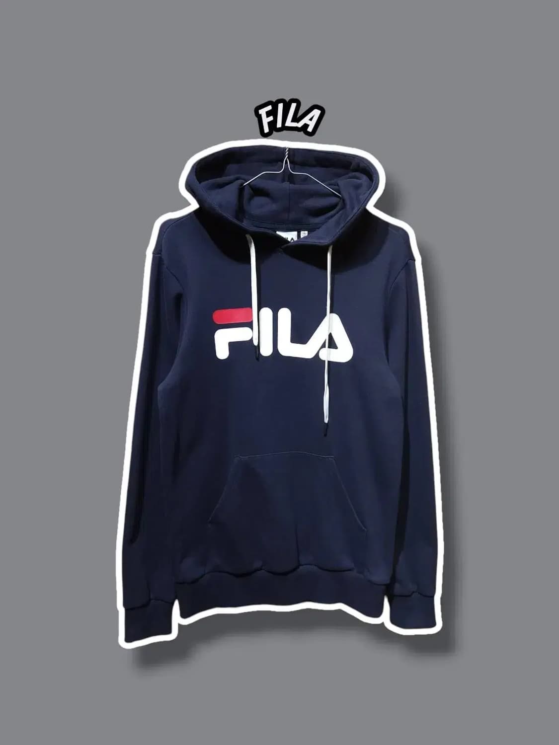 S/ 휠라 레귤러핏 후드티 네이비 /1023 상품이미지1