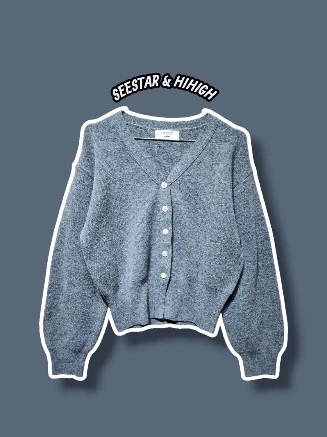 F/ seestar&hihigh 여성 니트 가디건 그레이 /1023 상품이미지1