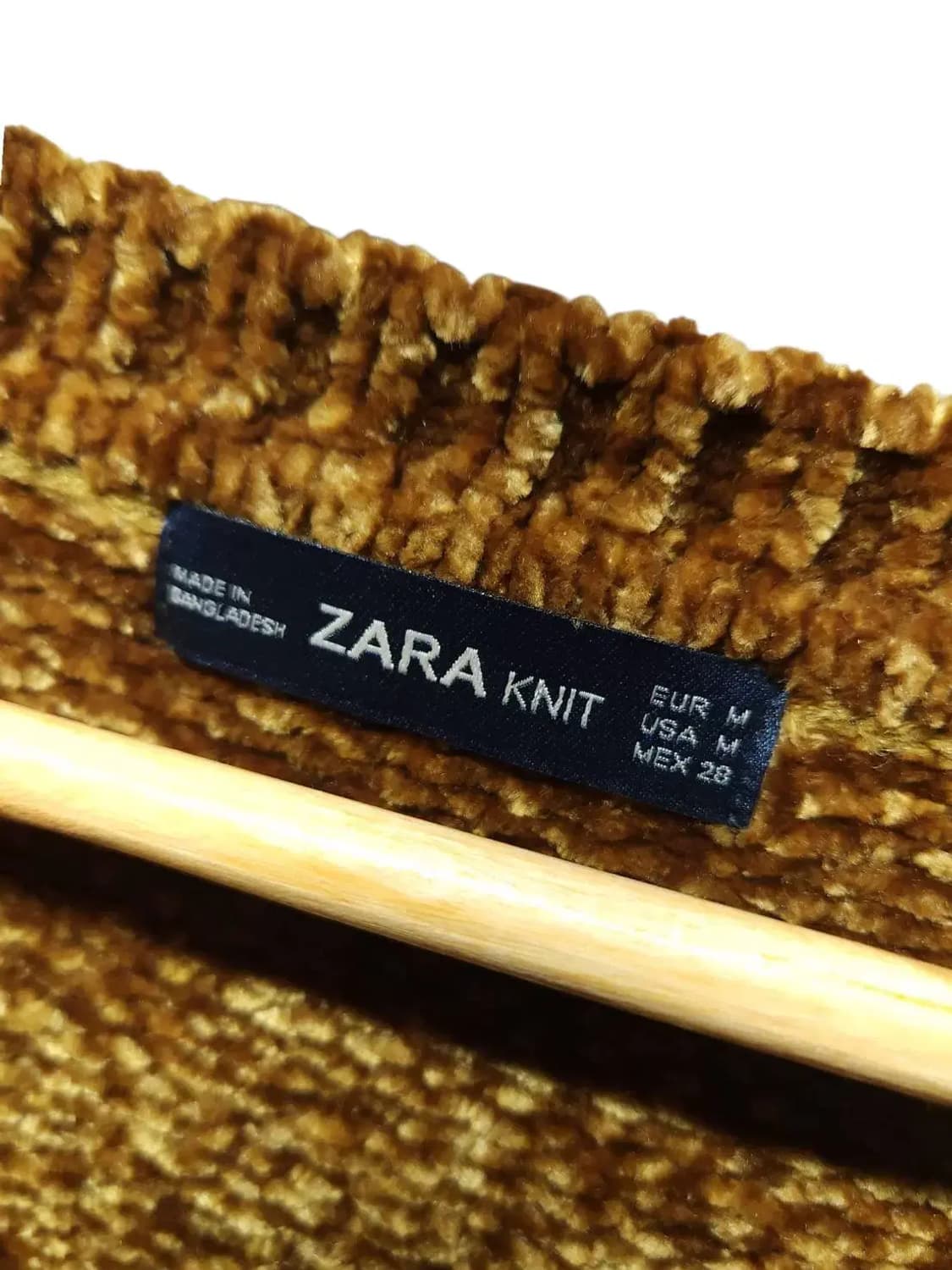 M/ 자라 벨벳 언발란스 니트 브라운 /1023 상품이미지4