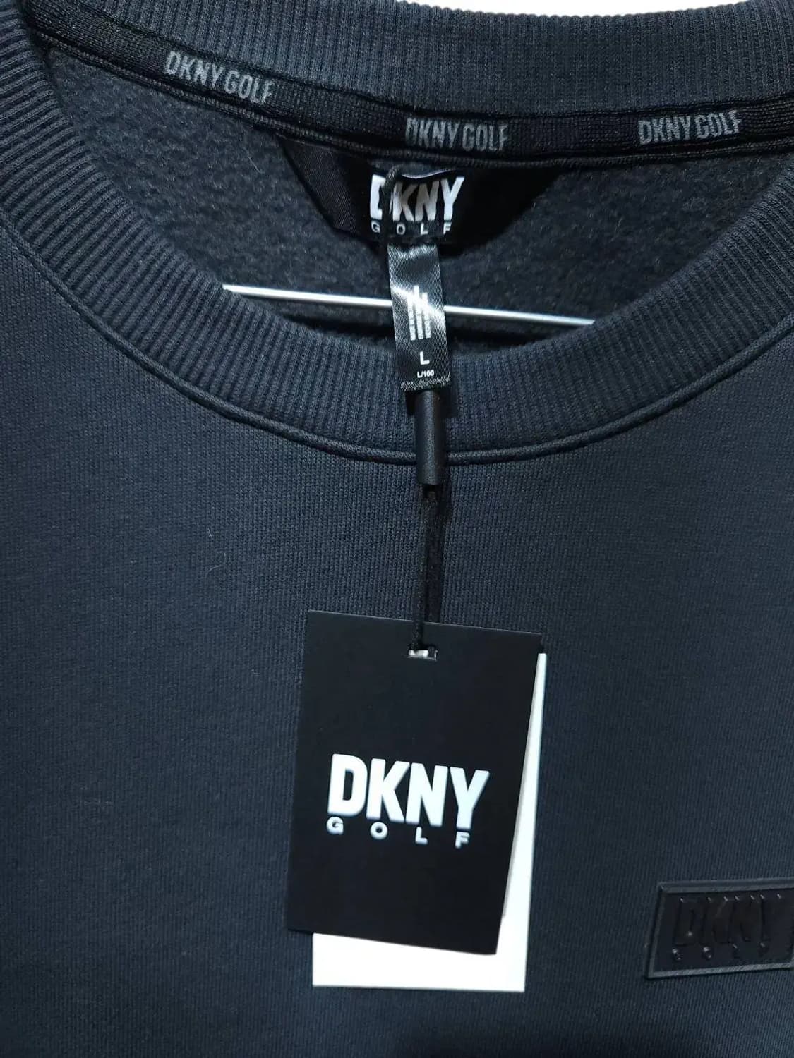 L/ DKNY 디케이엔와이 골프 기모 맨투맨 챠콜 새상품 /1023 상품이미지4