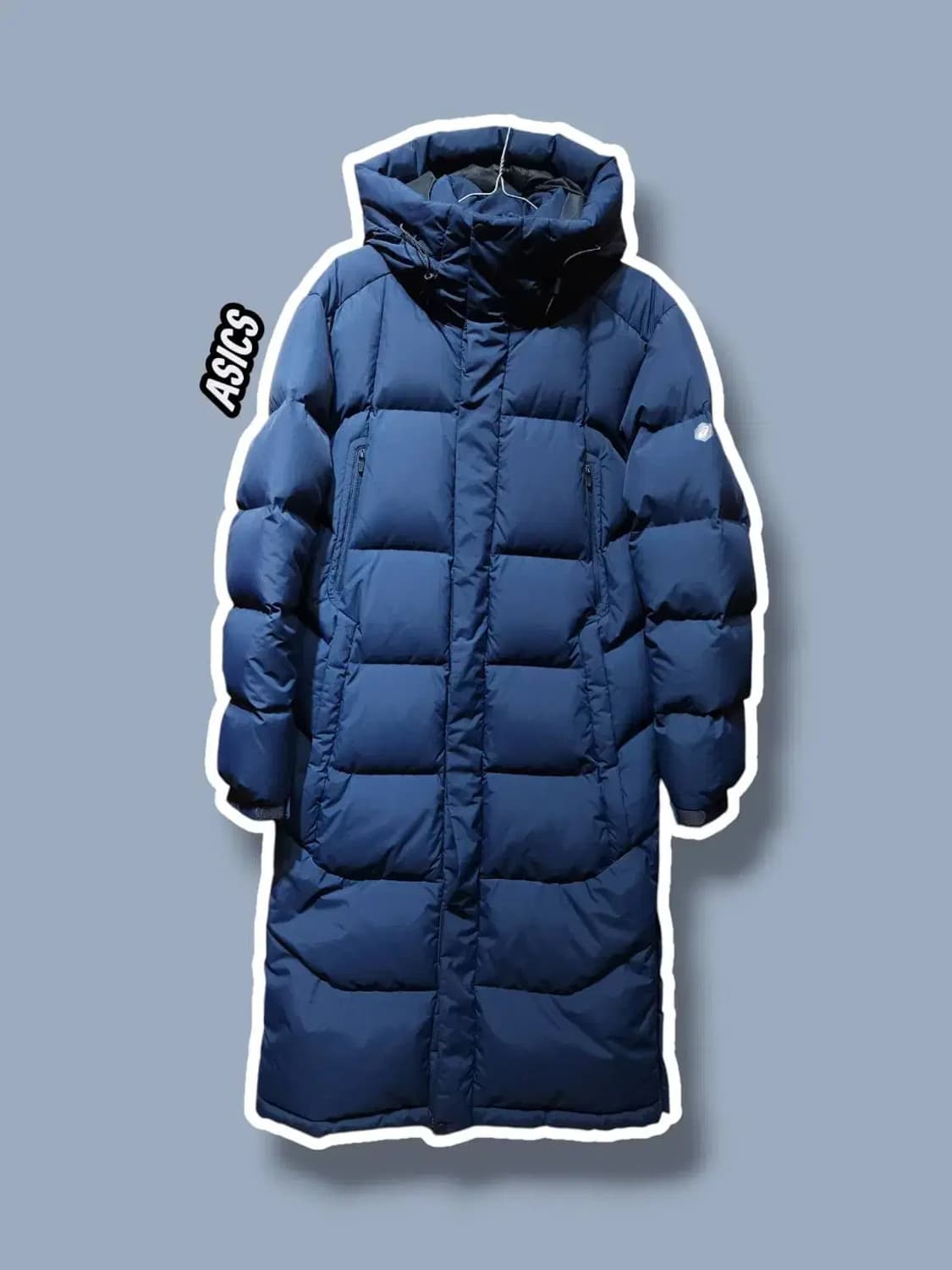 M/ 아식스 아이코닉 덕다운 롱 패딩 네이비 /1027 상품이미지1