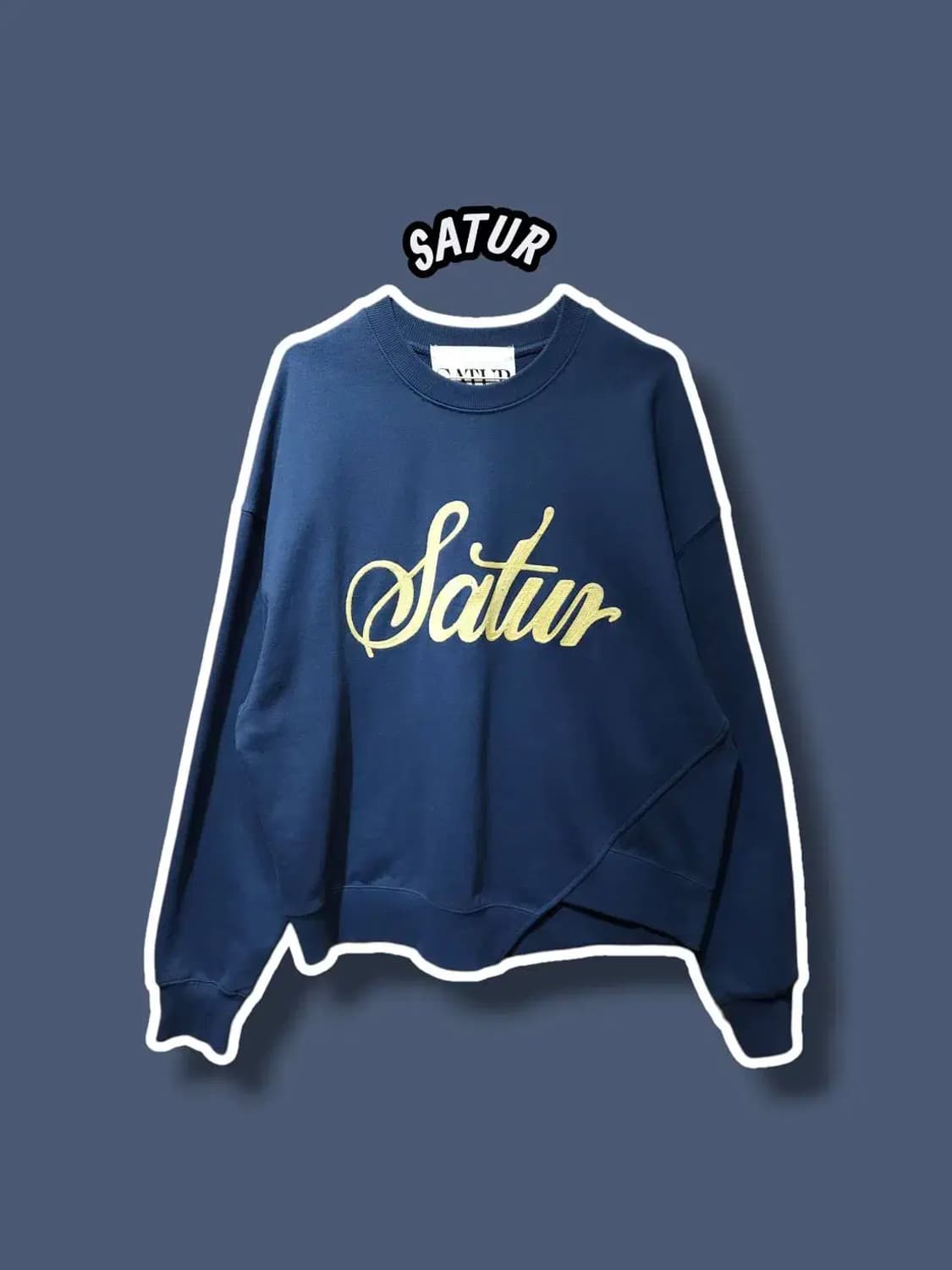 L/ SATUR 세터 더블린 언발란스 체인 자수 맨투맨 /1027 상품이미지1