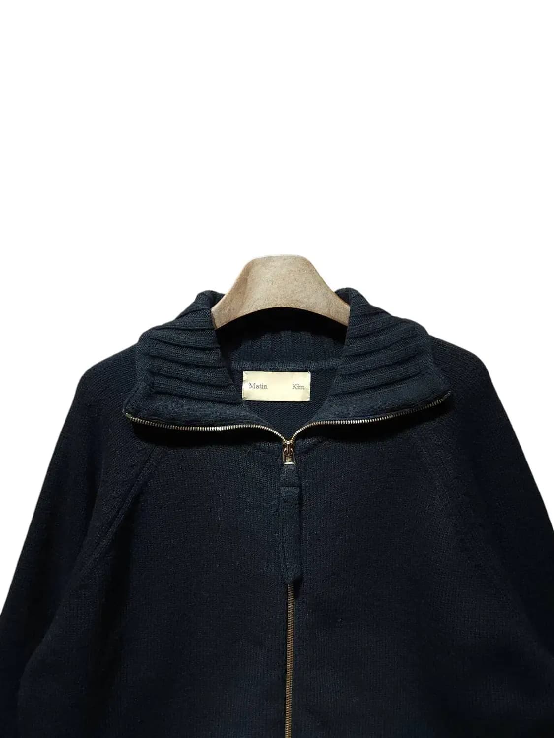 M/ MatinKim 마뗑킴 스펠포인트 니트 집업 블랙 /1027 상품이미지2