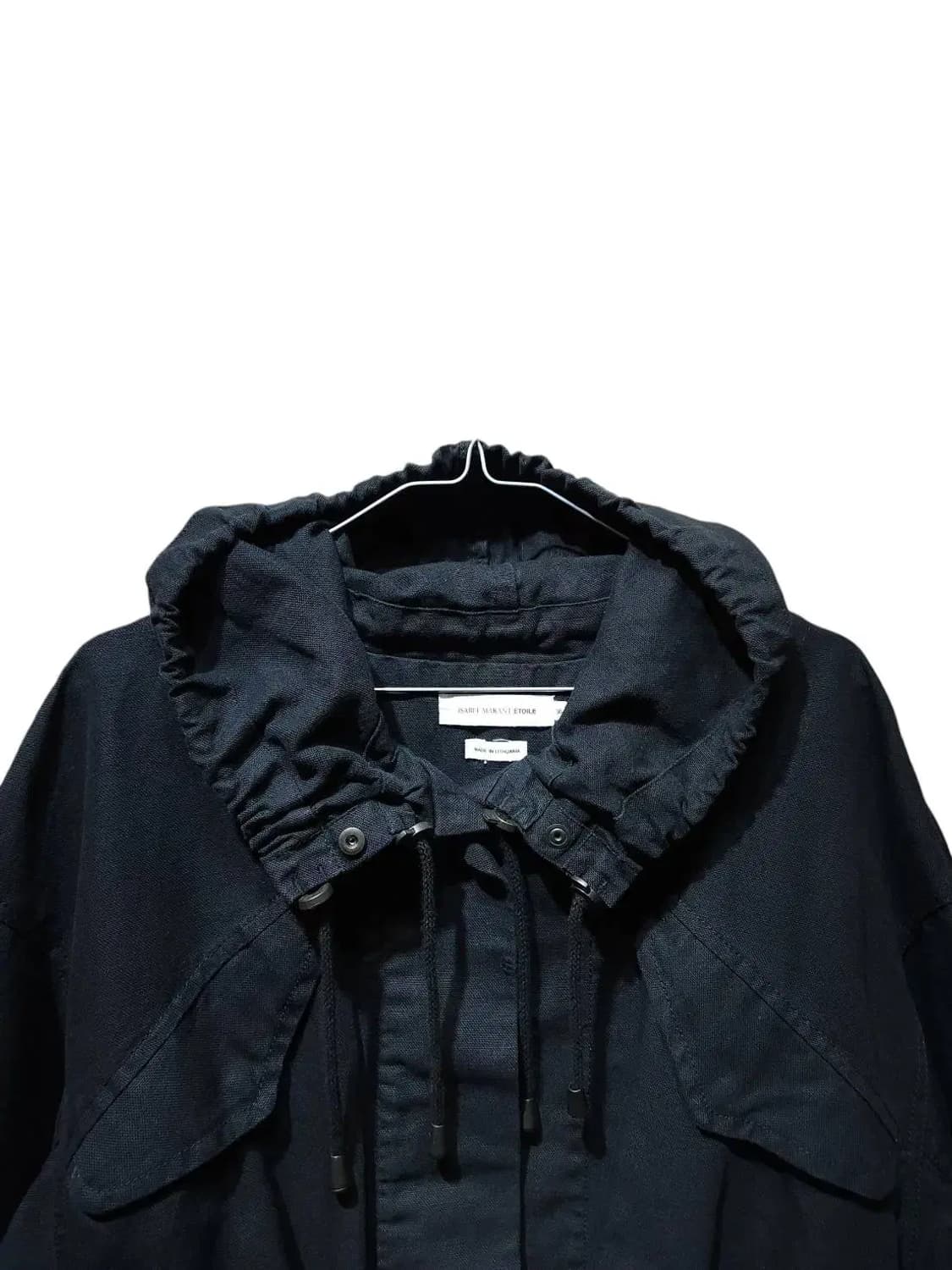 36/ 이자벨마랑 후드 야상 숏 자켓 블랙 /1027 상품이미지2