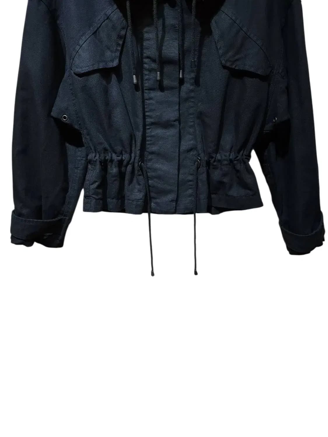 36/ 이자벨마랑 후드 야상 숏 자켓 블랙 /1027 상품이미지3