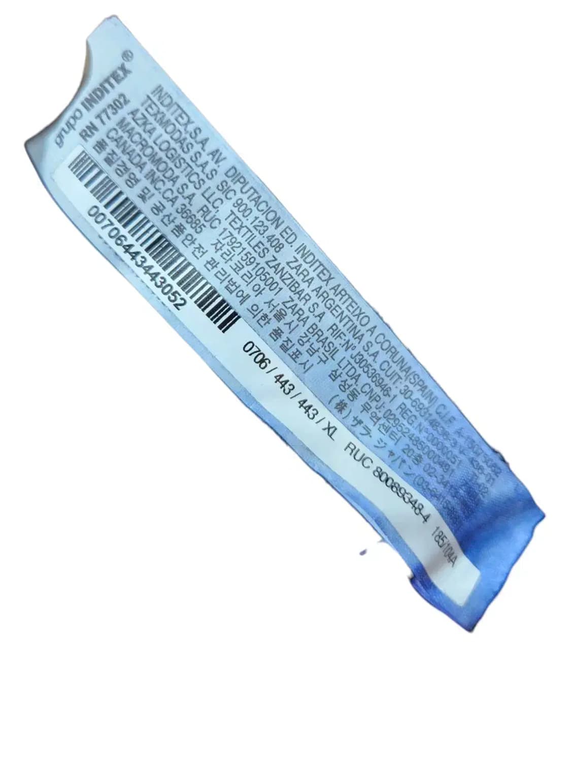 XL/ 자라 면 블루종 집업 자켓 블루네이비 /1028 상품이미지5