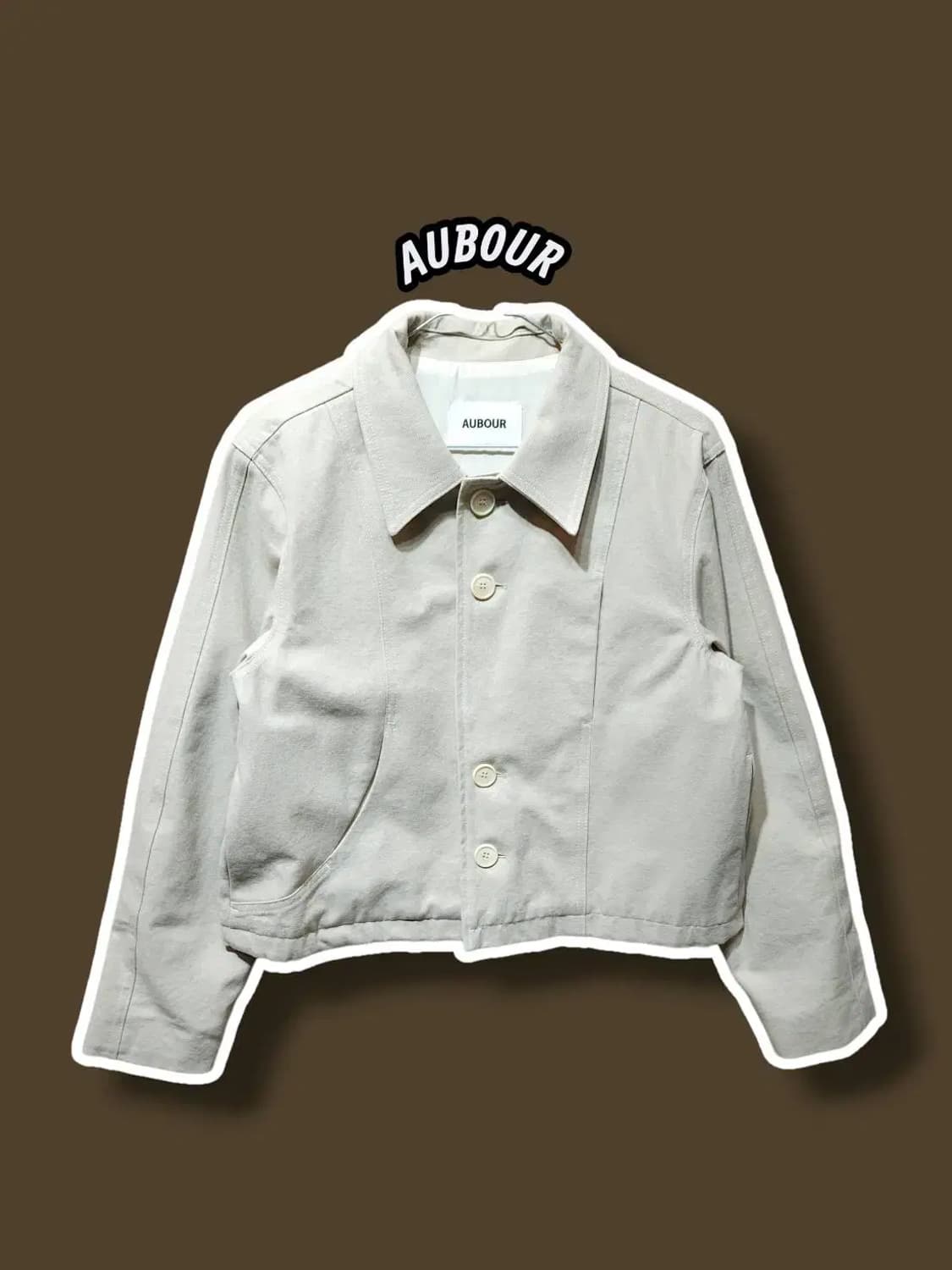 F/ AUBOUR 아우브아워 더블 버튼 커팅 자켓 베이지 /1028 상품이미지1