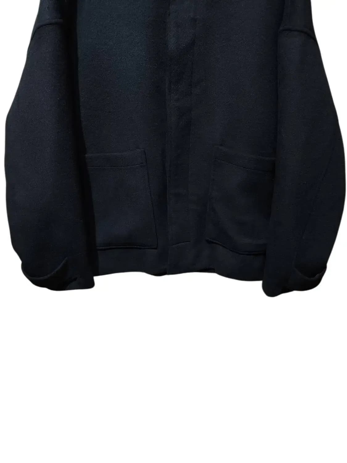 L/ 라퍼지스토어 울리치 오버핏 하프 후드 코트 블랙 /1028 상품이미지3