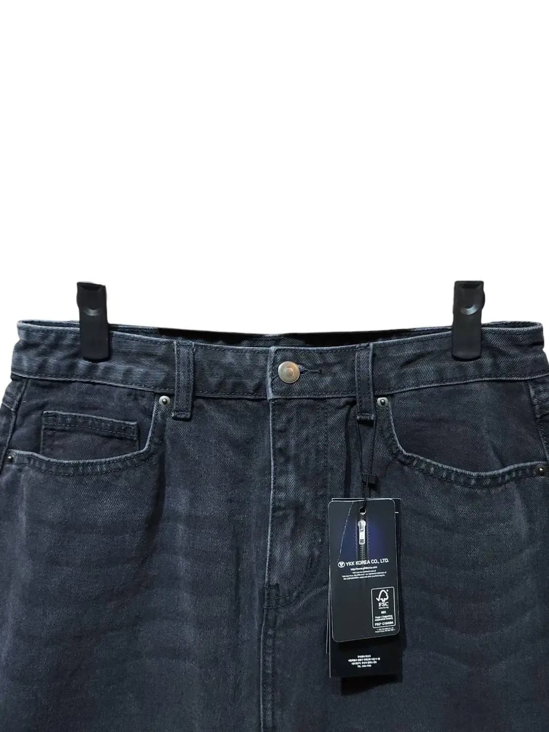 L/ 무신사스탠다드 데님 스커트 워시드블랙 새상품 /1029 상품이미지2