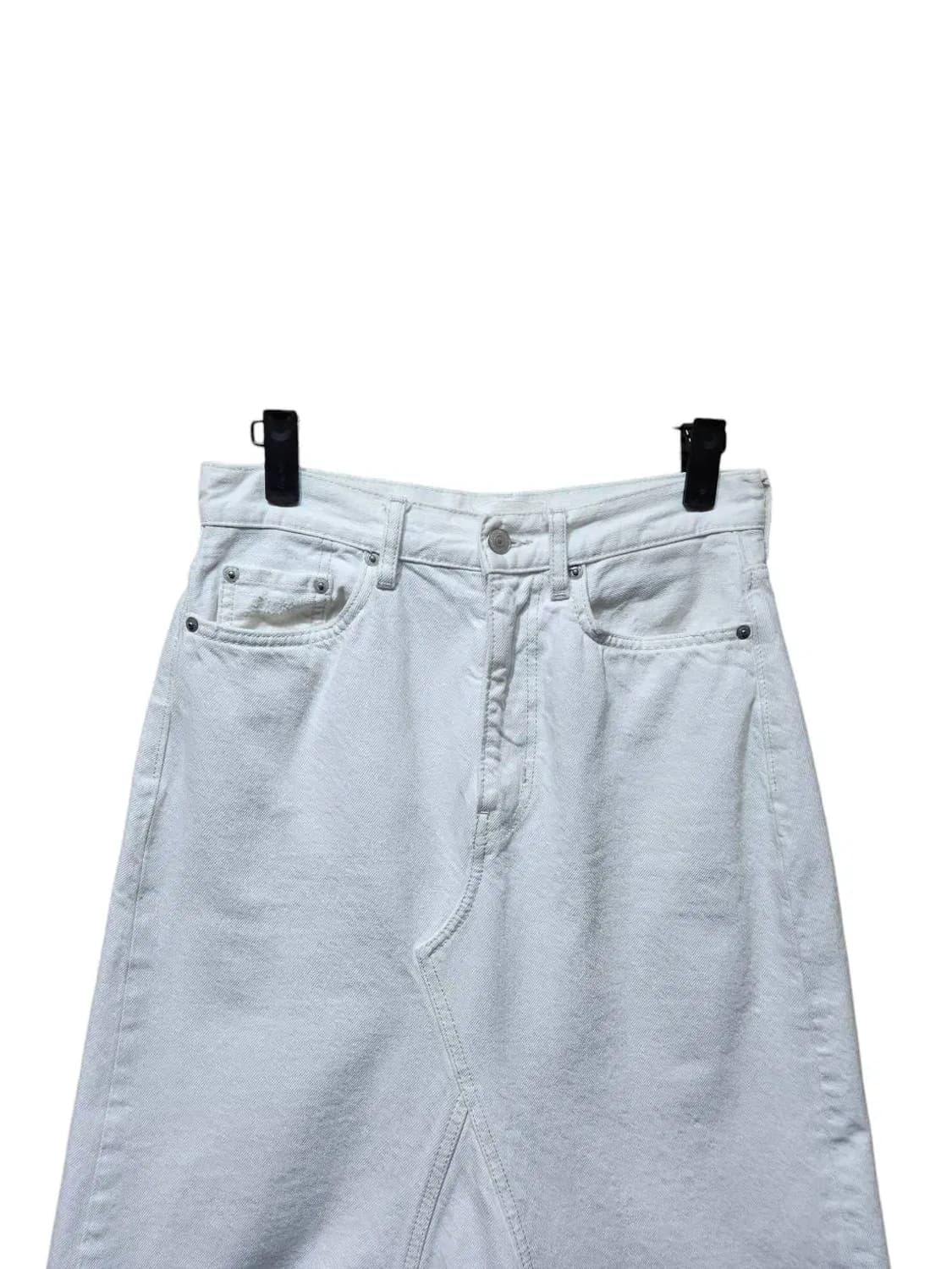 XS/ COS 코스 패널 디테일 데님 맥시 스커트 화이트 /1029 상품이미지2