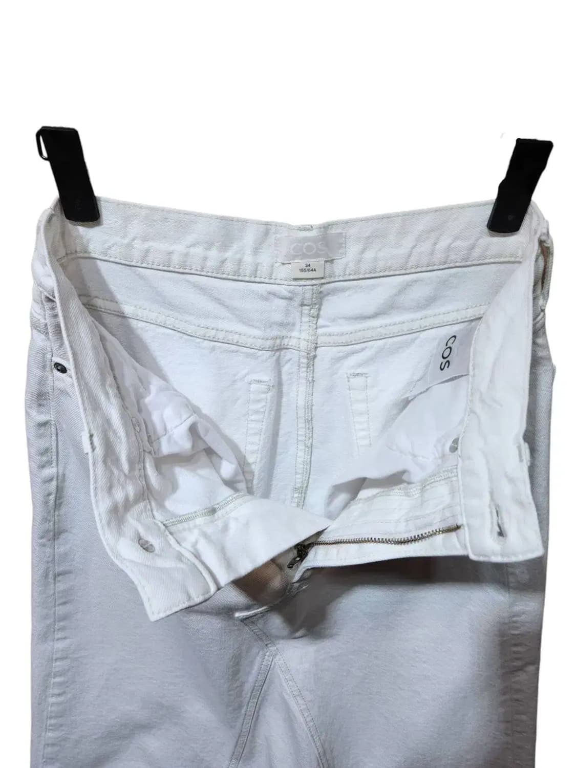 XS/ COS 코스 패널 디테일 데님 맥시 스커트 화이트 /1029 상품이미지4