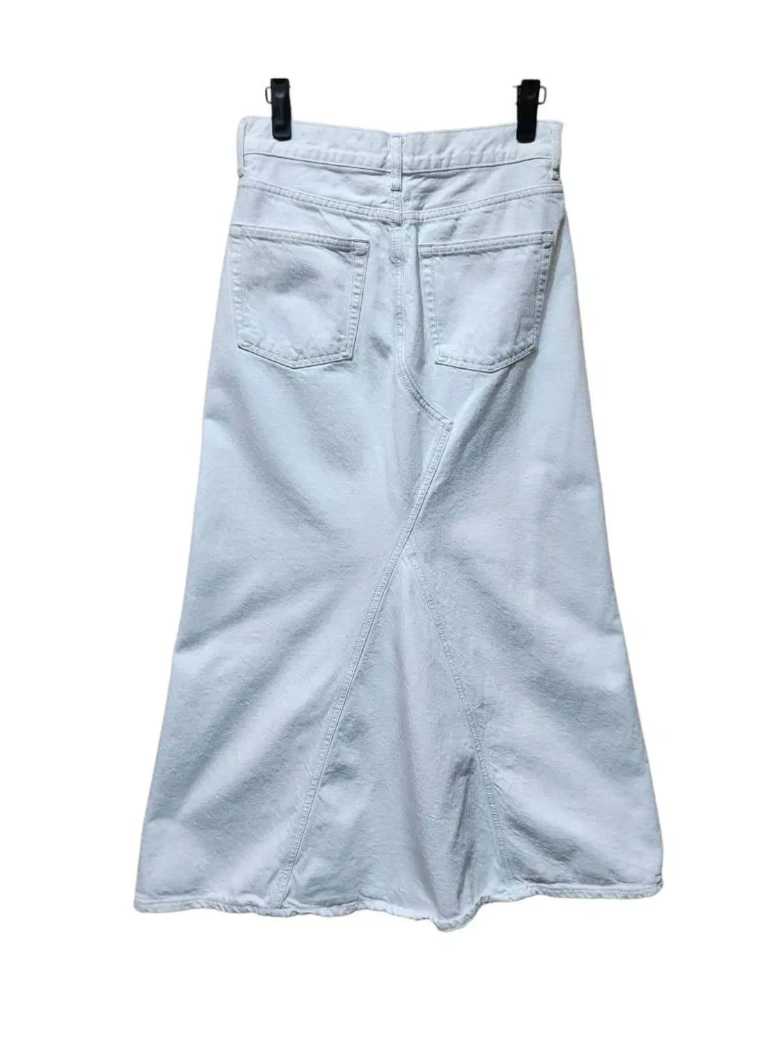 XS/ COS 코스 패널 디테일 데님 맥시 스커트 화이트 /1029 상품이미지7