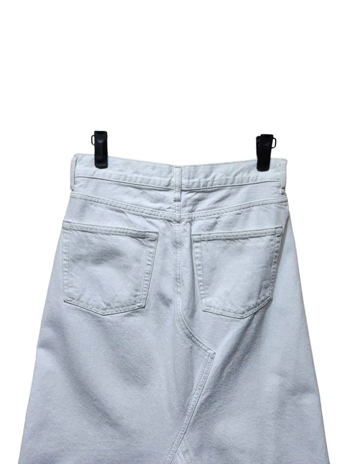 XS/ COS 코스 패널 디테일 데님 맥시 스커트 화이트 /1029 상품이미지8