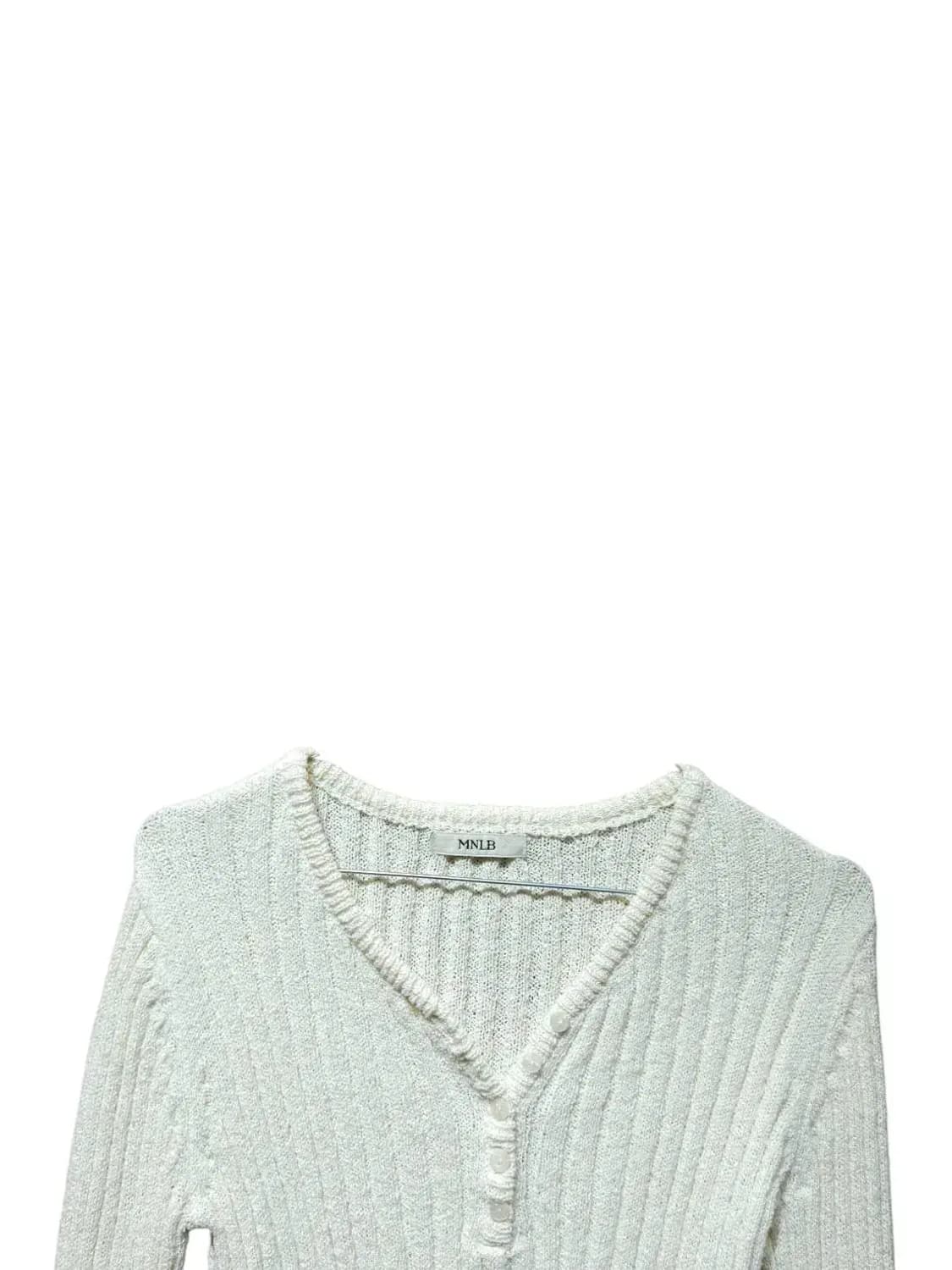 F/ MNLB 디어먼트 버튼 브이넥 부클 니트 /1031 상품이미지2