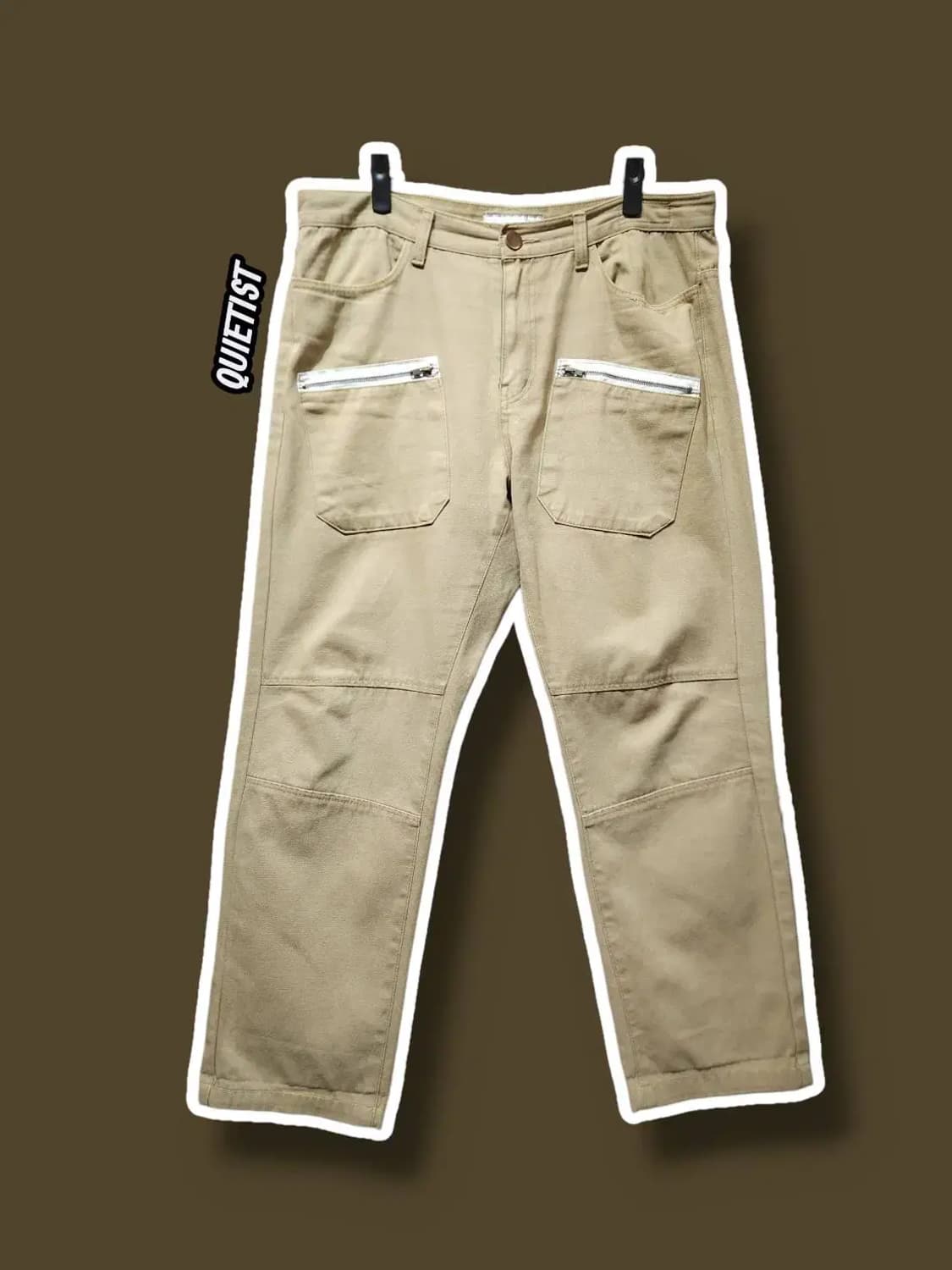 XL/ 콰이어티스트 빈티지 워싱 퍼티그 팬츠 베이지 /1031 상품이미지1