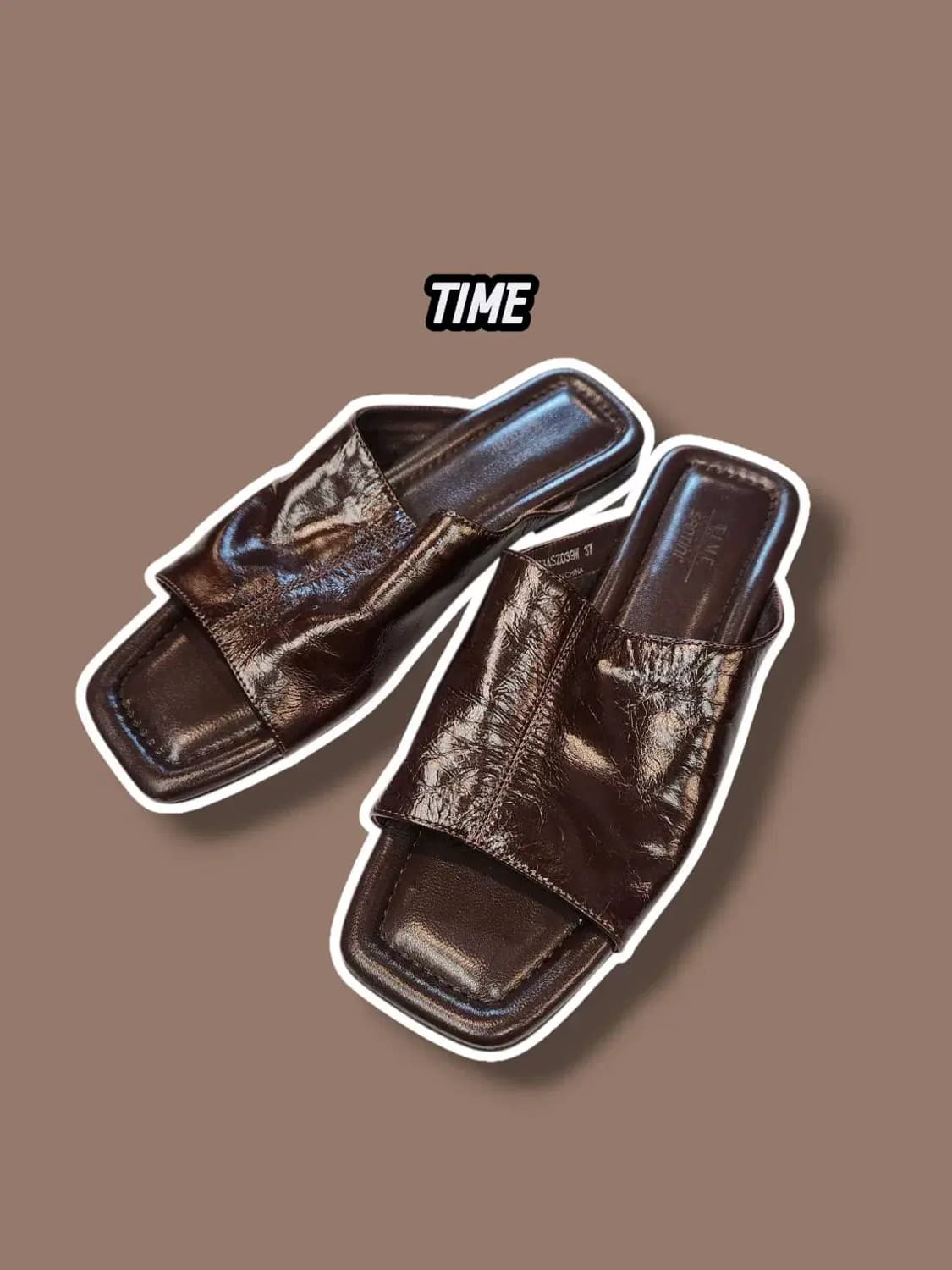 240/ 한섬 타임 마시모산티니 가죽 샌들 슬리퍼 /1104 상품이미지1