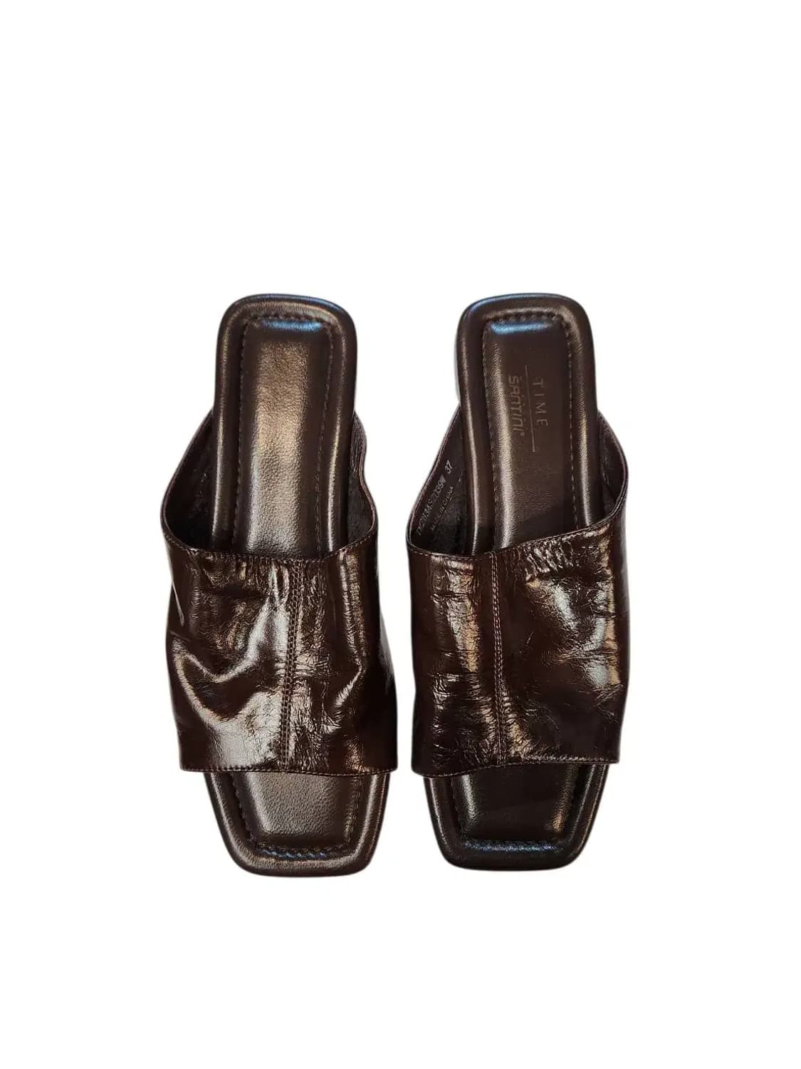 240/ 한섬 타임 마시모산티니 가죽 샌들 슬리퍼 /1104 상품이미지3