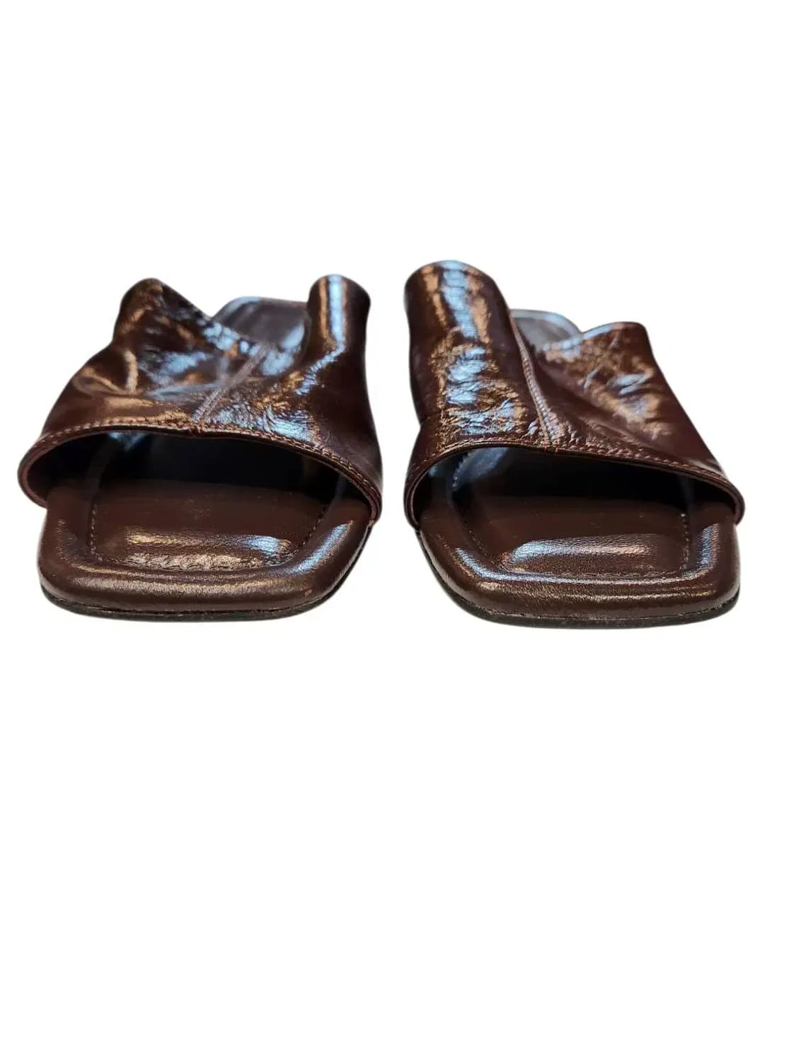 240/ 한섬 타임 마시모산티니 가죽 샌들 슬리퍼 /1104 상품이미지4