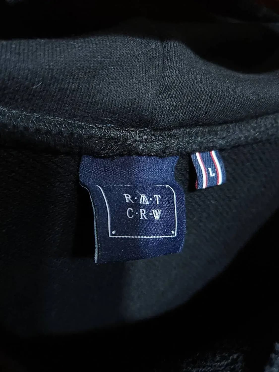 L/ 로맨틱크라운 스티치 후드티 블랙 /1105 상품이미지4