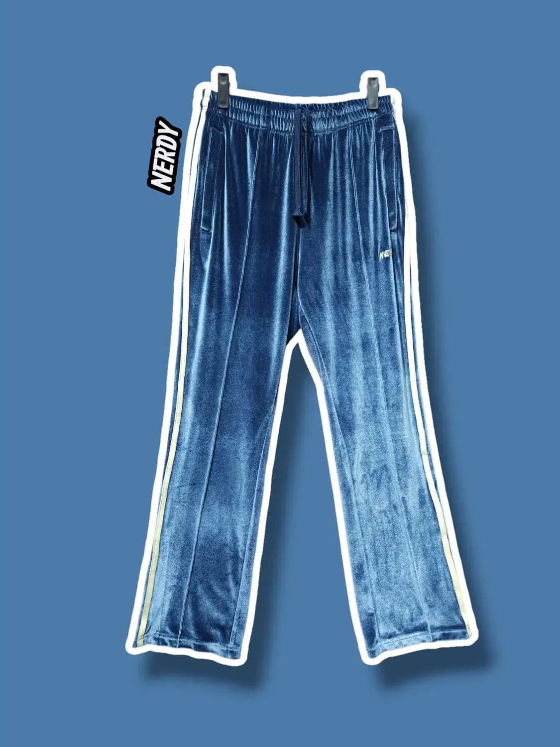 M/ 널디 벨로아 벨벳 트랙 팬츠 네이비 /1105 상품이미지1