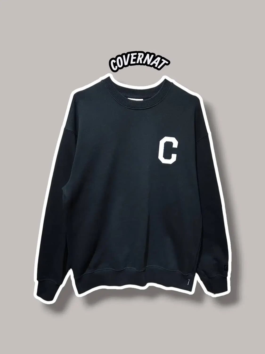 M/ 커버낫 가슴로고 맨투맨 블랙 /1106 상품이미지1