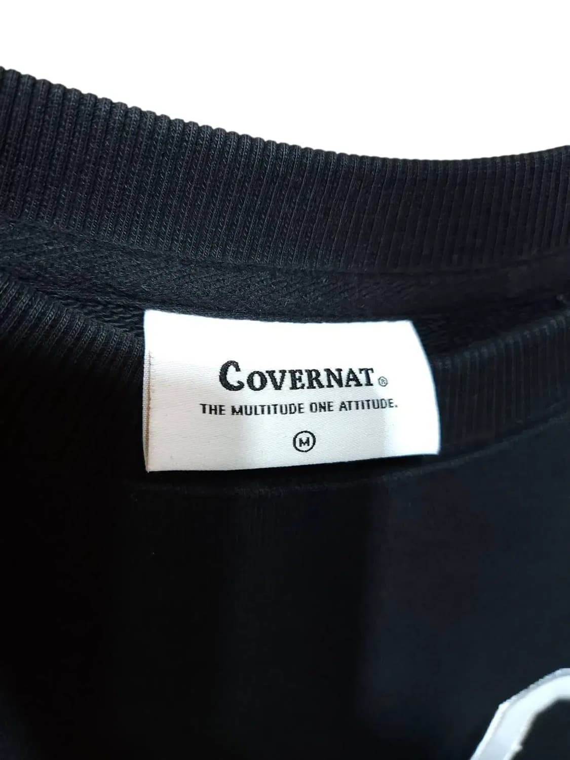 M/ 커버낫 가슴로고 맨투맨 블랙 /1106 상품이미지4