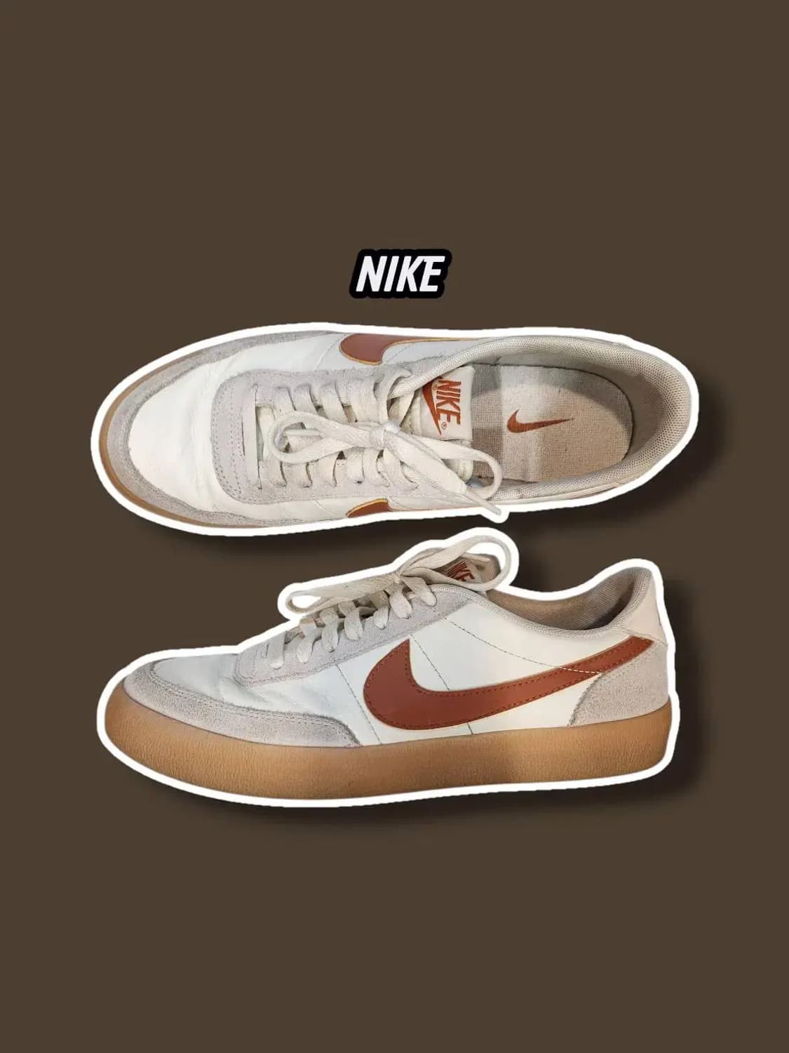 260/ 나이키 킬샷2 레더 데저트 스니커즈 오렌지 /1112 상품이미지1