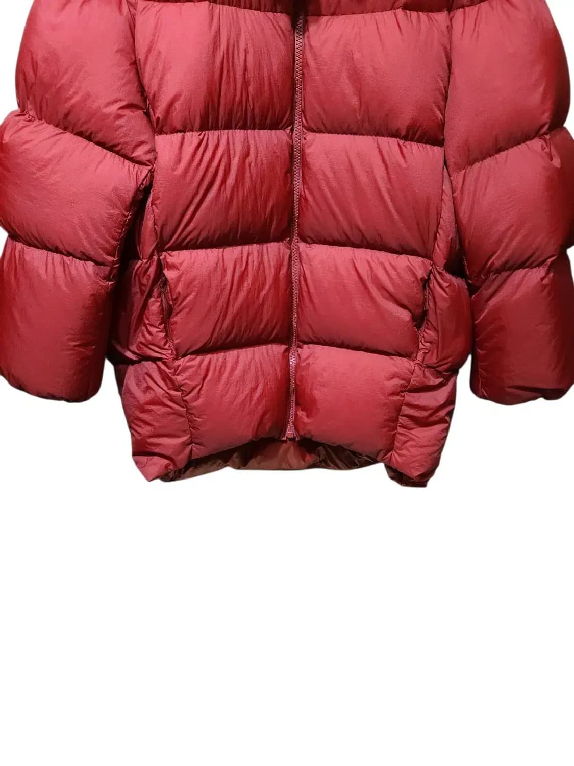 S/ 유니클로 U 르메르 오버사이즈 다운 패딩 레드 /1113 상품이미지3
