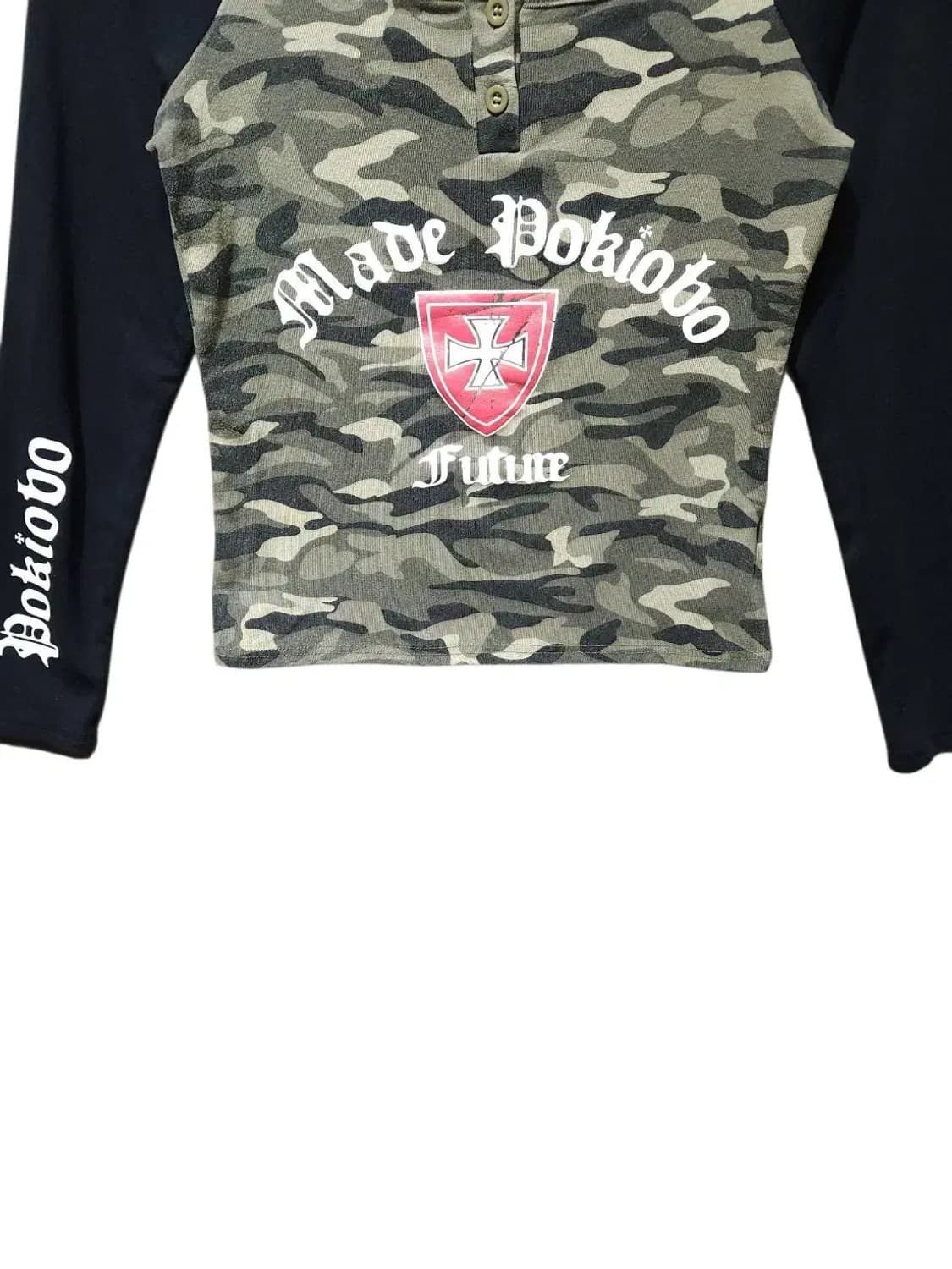 F/ 원더플레이스 MUR 오프숄더 밀리터리 긴팔티셔츠 /1114 상품이미지3