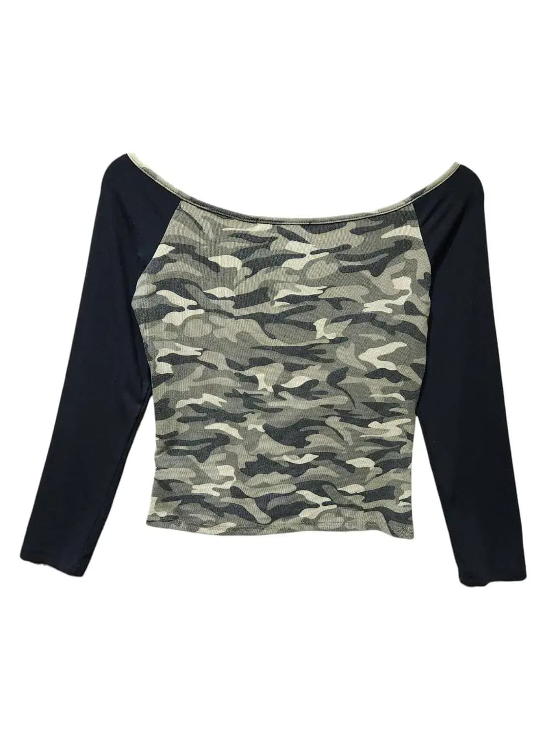 F/ 원더플레이스 MUR 오프숄더 밀리터리 긴팔티셔츠 /1114 상품이미지6