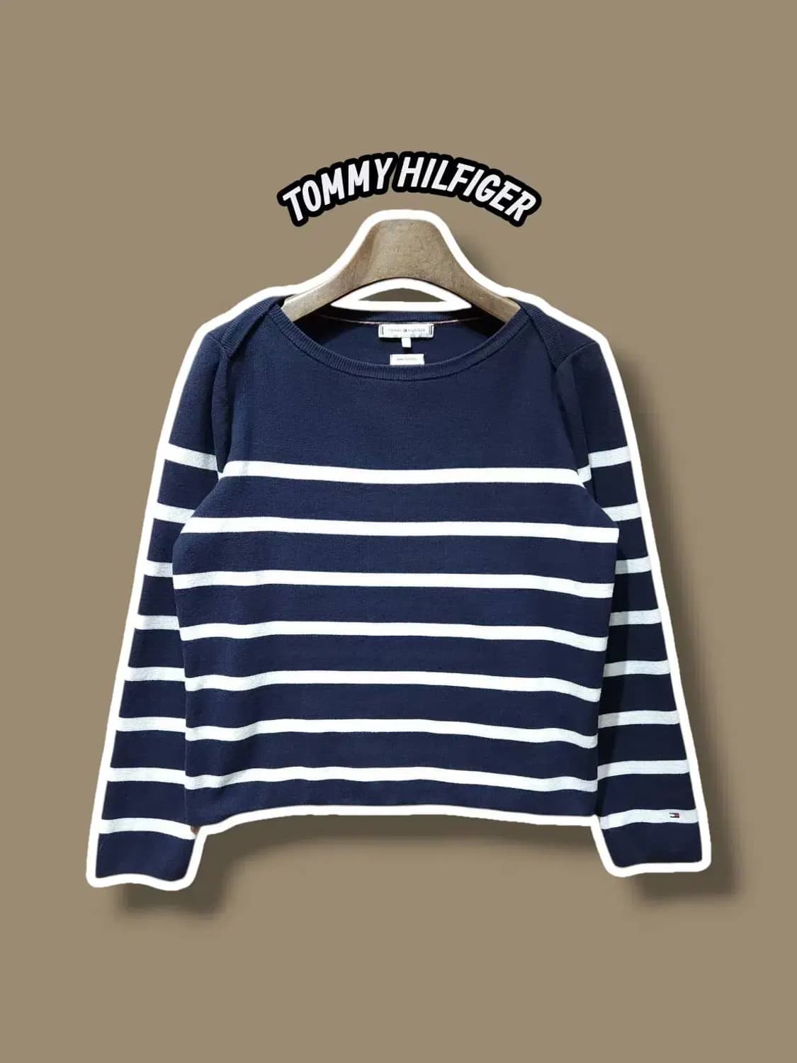 S/ 타미힐피거 보트넥 스트라이프 니트 /1117 상품이미지1
