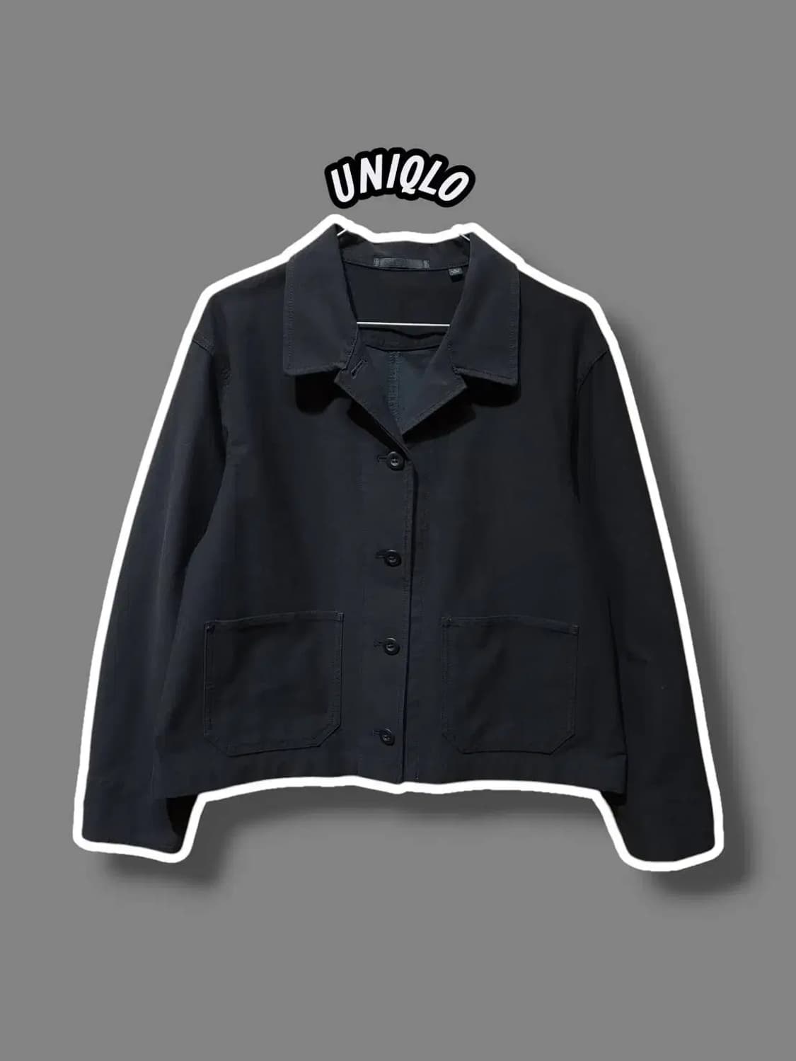 L/ 유니클로 숏자켓 블랙 /1120 상품이미지1