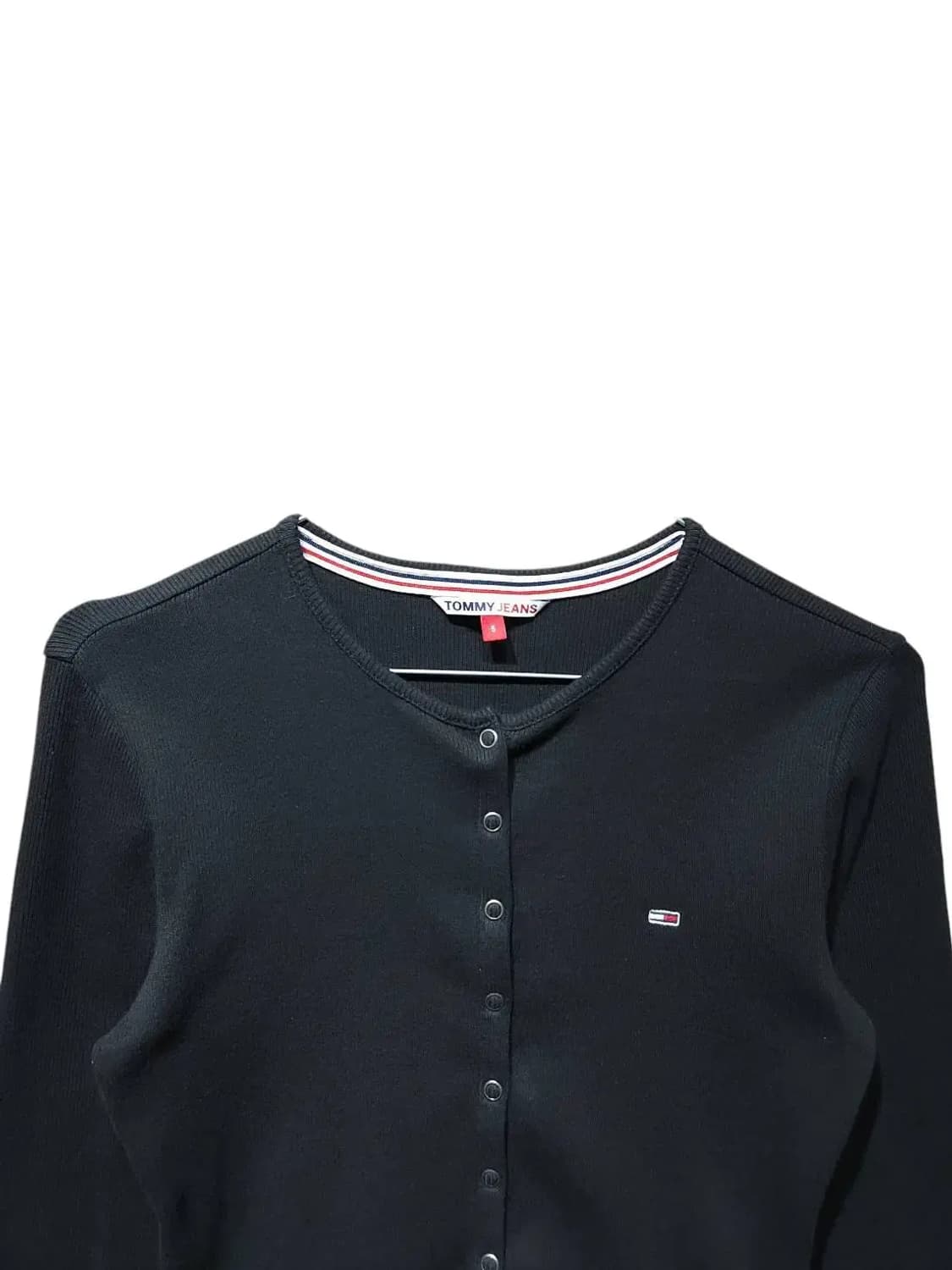 S/ 타미진스 버튼 가슴로고 가디건 블랙 /1120 상품이미지2