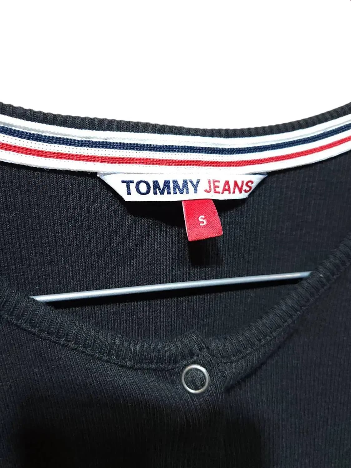 S/ 타미진스 버튼 가슴로고 가디건 블랙 /1120 상품이미지4