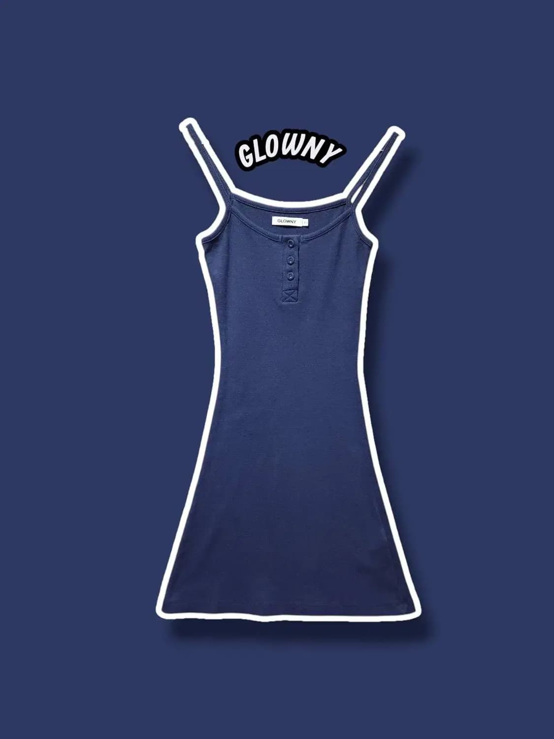 S/ GLOWNY 글로니 아일렛 나시 미니 원피스 네이비 /1125 상품이미지1
