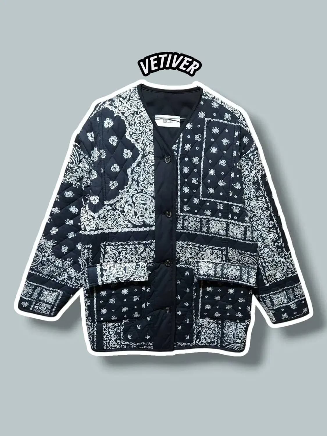 F/ VETIVER 반다나 페이즐리 패턴 퀼팅 자켓 /1201 상품이미지1