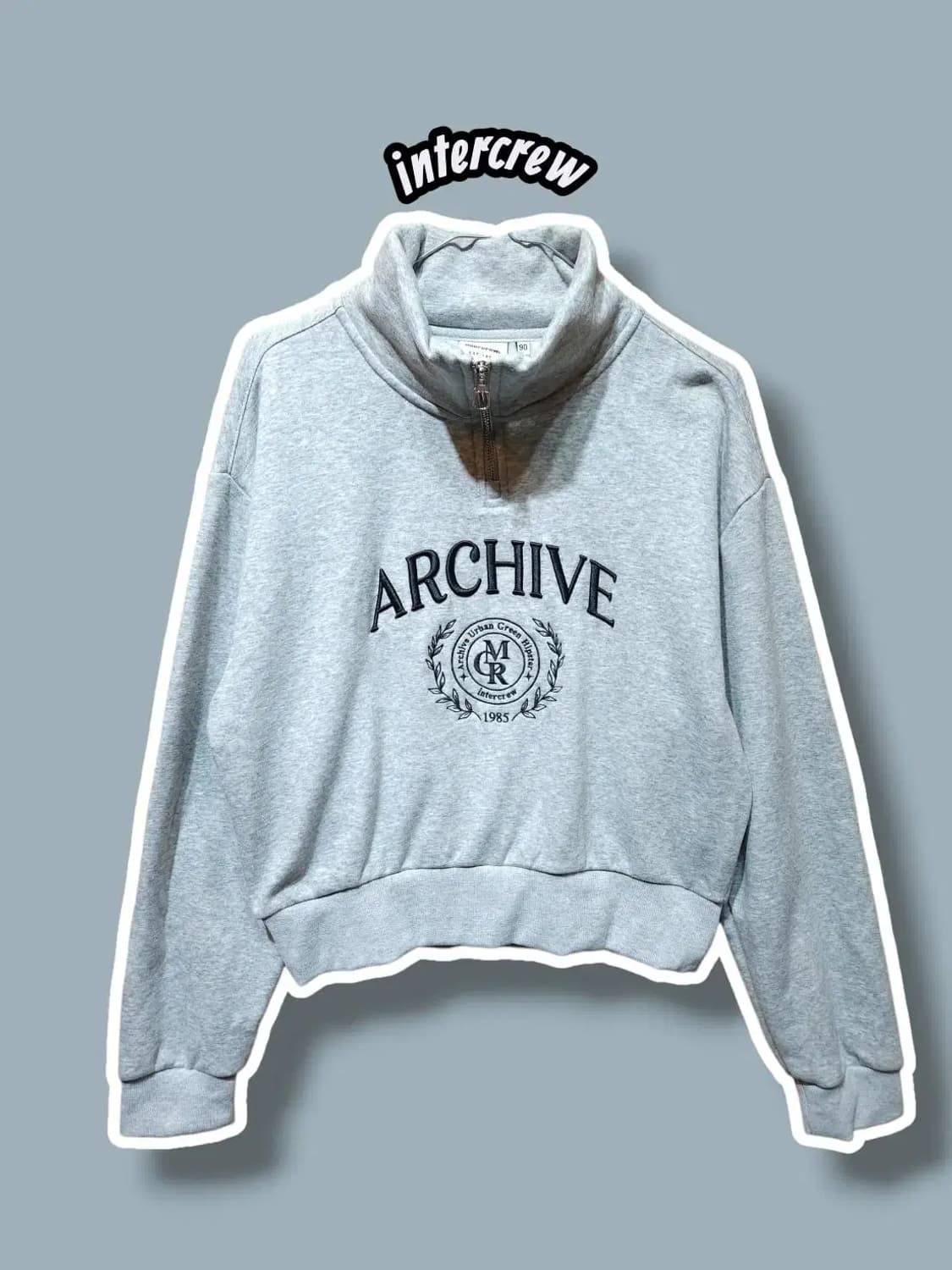 90/ 인터크루 우먼스 기모 반집업 맨투맨 /1201 상품이미지1