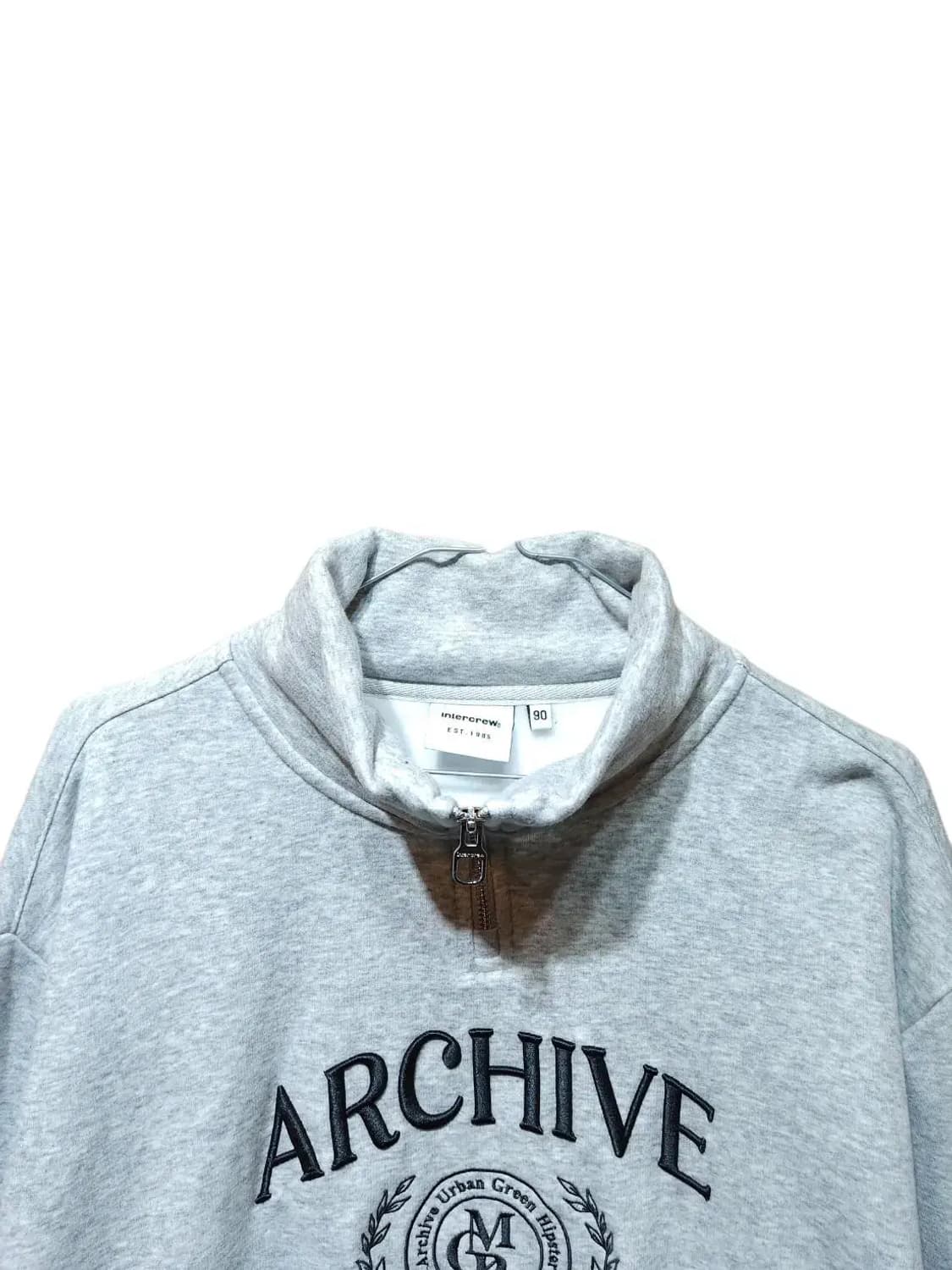 90/ 인터크루 우먼스 기모 반집업 맨투맨 /1201 상품이미지2