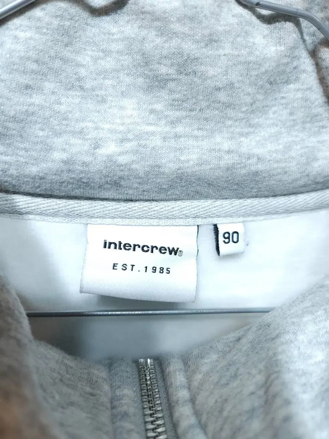 90/ 인터크루 우먼스 기모 반집업 맨투맨 /1201 상품이미지4